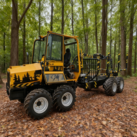 Chargeur forestier HAIJU pour le chargement de bois de forêt avec grue hydraulique et grappin, pompe à piston italienne