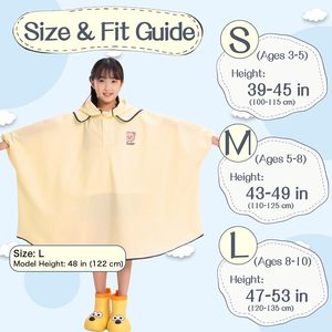 Poncho imperméable INS pour bébé avec oreilles 3D, fermeture éclair sur le devant, idéal pour l'extérieur - Product Image 2