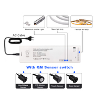 Alimentation à découpage LED QM 36W 60W 100W 150W DC12V/24V IP20 pour mini-bandes lumineuses