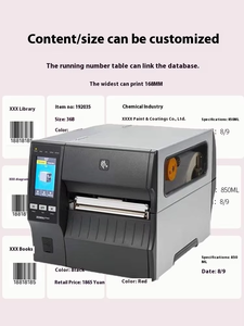 <span class=keywords><strong>Zebra</strong></span>-Imprimante d'étiquettes industrielle <span class=keywords><strong>ZT421</strong></span> 168mm, produit en stock, pour les grandes étiquettes chimiques de peinture - Product Image 3