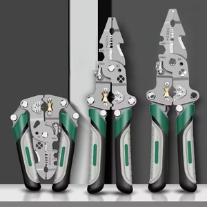 Huyo Multi-Functional Plastic Round <b>Electrician</b> Wire Stripping Combined Pulling Splitting Pliers for Peeling Winding Scissors - Product Image 3