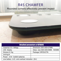 Balance de salle de bain numérique personnalisée Leaone Factory avec affichage numérique et capacité de 180 kg