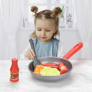 Cucina giocattolo finta gioco set cucina padella con cibo per bambini che cucinano gioco giocattolo per l'apprendimento set divertente cucina piccola cucina