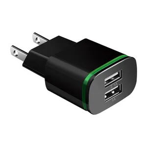 האיחוד האירופי Plug 2 יציאות LED אור USB מטען 5V 2A קיר מתאם נייד טלפון מיקרו נתונים טעינה עבור iPhone עבור iPad עבור Samsung