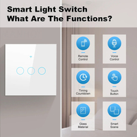 Interruptor Inteligente Zigbee RKHK, Alternativa sin Neutro, con Control por Voz