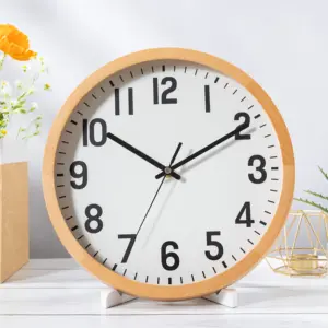 2023 New Design Qingfeng Modern Home Living Room Decoration Wooden Wall Clock