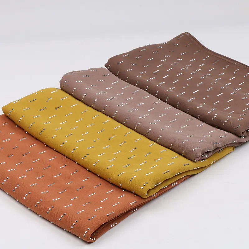 Jstar новейший зимний шарф с бриллиантами простой хлопковый Шиммер хиджаб шарф пузырьковый шифоновый хиджаб с камнем для женщин