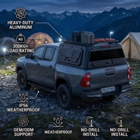 Coque de camping-car en alliage d'aluminium durable et sur mesure avec trois portes pour camionnettes pleine grandeur et de taille moyenne 4x4 Overland