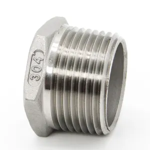 Paslanmaz çelik boru tesisat 3/8 "NPT erkek x 1/4" NPT redüktör Hex burç