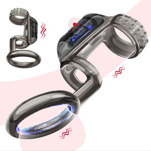 Anillo para el pene Juguetes sexuales para hombre Anillos para retrasar la eyaculación del pene Anillo inflable de silicona para el pene - Product Image 1