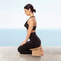 Vente en gros de tabouret de yoga méditation en bambou pliable et portable au design moderne pour le salon et la chambre à coucher