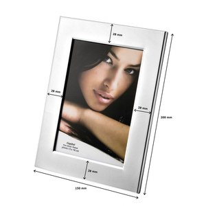Logo personalizzabile cornice in metallo 100x150mm cornice per foto con magnete materiale in alluminio con confezione regalo - Product Image 2