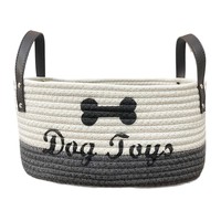 GREENSIDE 1 pièce Cartoon Rectangulaire Snack Toy Panier de rangement Chat Chien Fournitures pour animaux de compagnie Organisateur ménager pour vêtements sales Maison