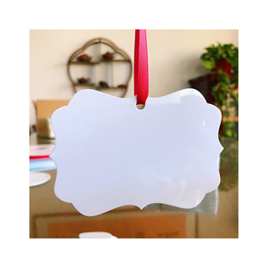 Grands ornements métalliques de noël, brillants, Aluminium, Sublimation, 100 pièces, dispositif sous forme de cercle rond, magnifique, personnalisé, DIY, noël - Product Image 1