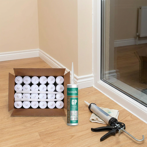 Sellador <span class=keywords><strong>de</strong></span> <span class=keywords><strong>Silicona</strong></span> Acética Transparente Blanco <span class=keywords><strong>de</strong></span> Alta Viscosidad, Impermeable y Anticorrosivo para Ventanas y Marcos <span class=keywords><strong>de</strong></span> Vidrio <span class=keywords><strong>de</strong></span> Secado Rápido - Product Image 1