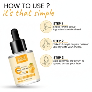 Suero Facial Hidratante y Nutritivo con Vitamina C de 30 ml, Antiarrugas, para Manchas Oscuras, Piel Opaca y Seca, Blanqueador e Hidratante - Product Image 3