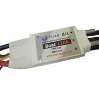 Contrôleur de vitesse pour bateau RC Flier 8S Brushless Sensorless 120A BEC (5V/2A) avec refroidissement par eau, câbles vinyle 8AWG, PWM 50Hz, IP54