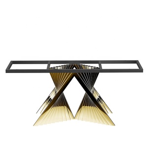 طاولة مؤتمرات من Meridian 12 قاعدة ذهبية من الكروم بسعر الجملة في الصناعة - Product Image 2