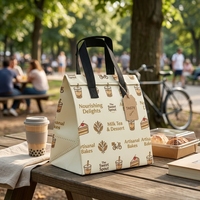 Maßgefertigte Vlies-Verpackungen für Food Trucks, Lebensmittelbehälter, Snack- und Eiscreme-Becher, Pommes-Boxen, Isolierte Thermotaschen zum Mitnehmen