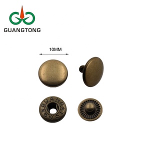 Túi Kim Loại Phụ Kiện Đồng Thau Chất Liệu 10 Mm Rose Gold Plated Đúp Snap Buttons Đối Với Da Túi Xách - Product Image 5