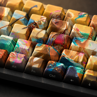 LOL Ocean Song Seraphine – 68 touches PBT imprimées latéralement par sublimation pour clavier mécanique 60 % gaming avec switches Cherry MX
