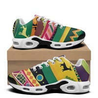 Chaussures de course en mesh avec coussin d'air et impression intégrale personnalisée, cadeau de Noël personnalisé, motif personnalisé possible