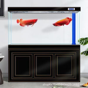 Nieuwe kleine luxe-stijl woonkamer bodemfilter ultra-heldere glazen viskom 450-1000L <span class=keywords><strong>aquarium</strong></span> met één-knops afvoer - Product Image 1