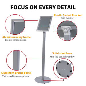ขาตั้งป้ายโฆษณาแบบตั้งพื้น A3 A4 พร้อมเสาอะลูมิเนียมตรง ความสูง 115 ซม. - Product Image 4