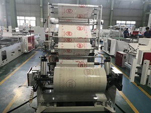 Máquina de fabricación de bolsas de la compra con mango de perforación y sellado lateral/sellado lateral automático - Product Image 4