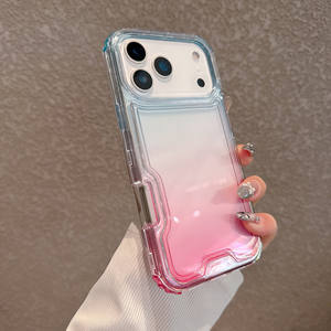 Coque de téléphone pour <span class=keywords><strong>iPhone</strong></span> Pro 17 Pro Max, best-seller, dégradé, <span class=keywords><strong>protection</strong></span> intégrale, hybride 2 en 1, <span class=keywords><strong>protection</strong></span> contre les chutes, antidérapante, PC rigide, TPU souple - Product Image 3