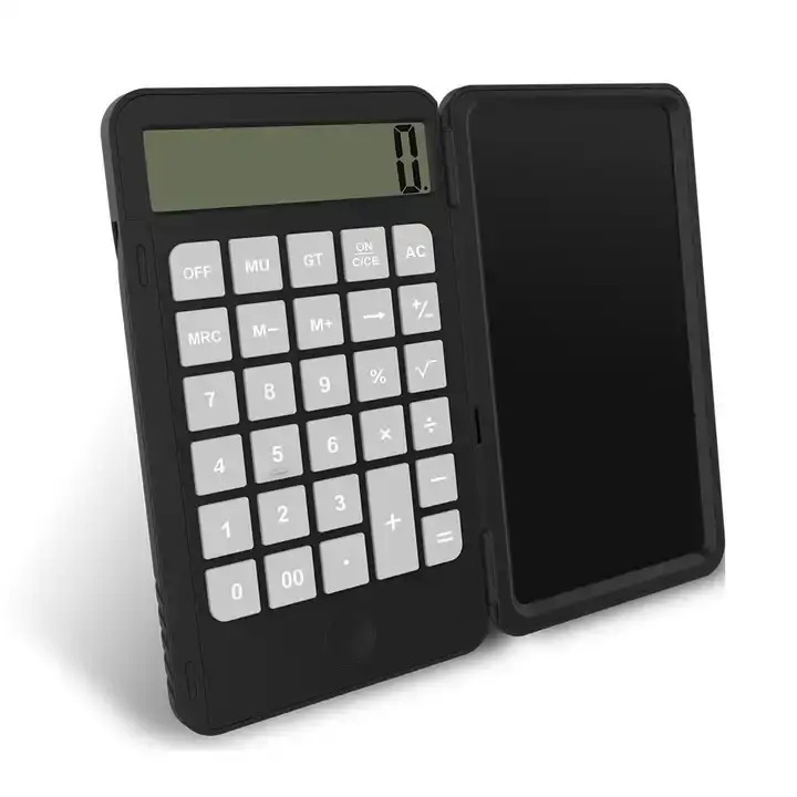 Kalkulator bantalan tulis digital penulis papan tulis daftar baru dengan Tablet tulis Lcd 12 digit kalkulator Notepad
