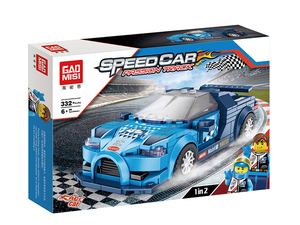 2021จีนของเล่น8ตารางซูเปอร์สปอร์ตรถ289Pista พลาสติกอาคารบล็อกอิฐความเร็วรถแข่งที่มีสองตุ๊กตาเล็กๆน้อยๆ - Product Image 5