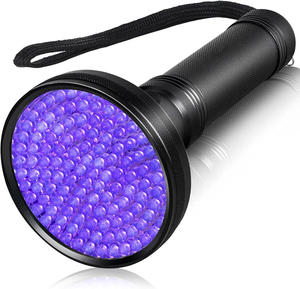 ไฟฉายยูวี 100LEDs LGUIY ไฟฉายแสงยูวี 395nm อัลตราไวโอเลต แบล็คไลท์ สำหรับตรวจจับแมลงสัตว์เลี้ยง สุนัข แมว พร้อมแว่นตาป้องกันรังสียูวี - Product Image 6