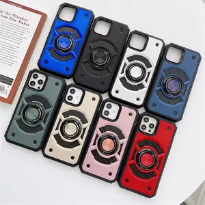 Super Protective Dual Layer TPU PC Mobile Phone Case for iPhone 12 13 pro Back Cover Ring Case Shockproof