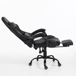 Chaise de jeu inclinable avec barre lumineuse LED RGB au design moderne, en cuir PU, vente en gros d'usine noire, échantillon gratuit pour les joueurs - Product Image 4