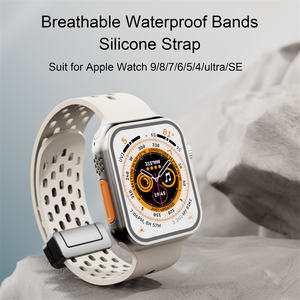 <span class=keywords><strong>Correa</strong></span> de reloj de goma, <span class=keywords><strong>correa</strong></span> de reloj de silicona transpirable para <span class=keywords><strong>Apple</strong></span> <span class=keywords><strong>Watch</strong></span> Band 38 40 41 42 44 45 49mm, pulsera de reloj inteligente para hombres y mujeres - Product Image 4