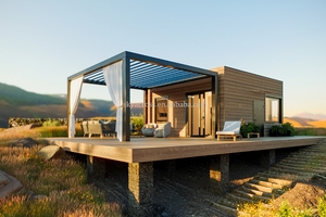 Casas prefabricadas de 2 dormitorios de montaje rápido, Villa pequeña, acogedora <span class=keywords><strong>casa</strong></span> prefabricada con sorbos/cabaña de troncos para vivir <span class=keywords><strong>en</strong></span> el <span class=keywords><strong>campo</strong></span> - Product Image 3