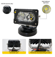 Nouveau phare de travail LED jaune BSG 20W 4000 Lumens, projecteurs combinés spot/flood 3 pouces pour voiture/camion 12V 24V, feux de brouillard avant tout-terrain à rétrofit