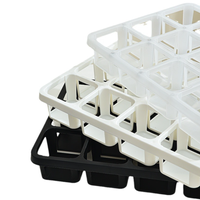 Vente en gros de kits de plateaux de démarrage pour pots de plantes de calibre 8cm 15 cellules Plateau dur en plastique durable pour pots Plateau de semences