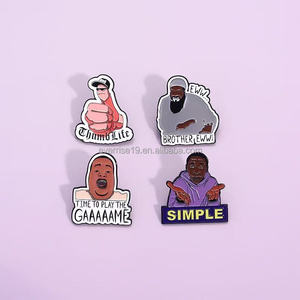 Bán Buôn Tùy Chỉnh Kim Loại Hip-Hop Nhân Vật Hình Ve Áo Masonic Pins Thời Trang Cứng Men Pin Phù Hiệu - Product Image 1