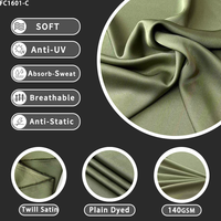 Tissu satiné en polyester extensible teint en profondeur de haute qualité JM pour vêtements de nuit pour garçons et femmes, textiles en stock