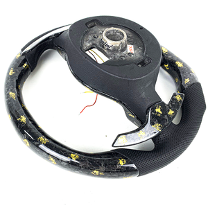 Volante de Fibra de Carbono Forjado con Copos de Oro Personalizado para <span class=keywords><strong>Volkswagen</strong></span> <span class=keywords><strong>Golf</strong></span> MK6 <span class=keywords><strong>GTI</strong></span> 2008 2009 2010 2011 <span class=keywords><strong>2012</strong></span> 2013 - Product Image 6