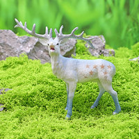 Figurines décoratives de bureau en PVC massif sur le thème des animaux, ensemble de cerfs de Noël, jouets pour filles