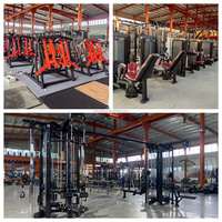 Combo Power Rack en Acier Inoxydable Durable, Station de Squat de Compétition avec Banc de Musculation pour Entraînement de Force Complet du Corps