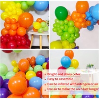 Nouveauté, décoration d'anniversaire de haute qualité, fournitures de fête, ballons en latex gonflables arc-en-ciel, kits de guirlandes de ballons