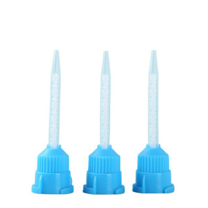 Tubos de mezcla de transporte de goma de silicona para odontología azul SJ, boquillas de impresión desechables, puntas de mezcla estáticas - Product Image 1