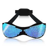 Lunettes LED RGB Light Up Lunettes Glow In The Dark Party Light APP Lunettes programmables Neon Party Sunglasses Kids/Adults Party
