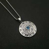 2025 haute qualité en acier inoxydable mauvais yeux collier pendentif ancienne egypte Style or bijoux vente chaude pour hommes et femmes
