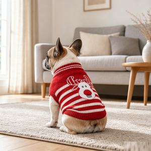 Acrylic Pet <strong>Dog</strong> Christmas Sweater <strong>Xmas</strong> Reindeer Printed Knit <strong>Jumper</strong>, Soft Warm Winter Costume for Puppy Medium Large <strong>Dogs</strong> - Product Image 4