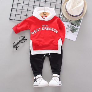 Conjunto de Dos Piezas de Algodón para Niños de 1 a 5 Años, Primavera-Otoño 2026, Sudadera con Capucha de Manga Larga a Rayas y <span class=keywords><strong>Pantalones</strong></span>, a la Moda - Product Image 5